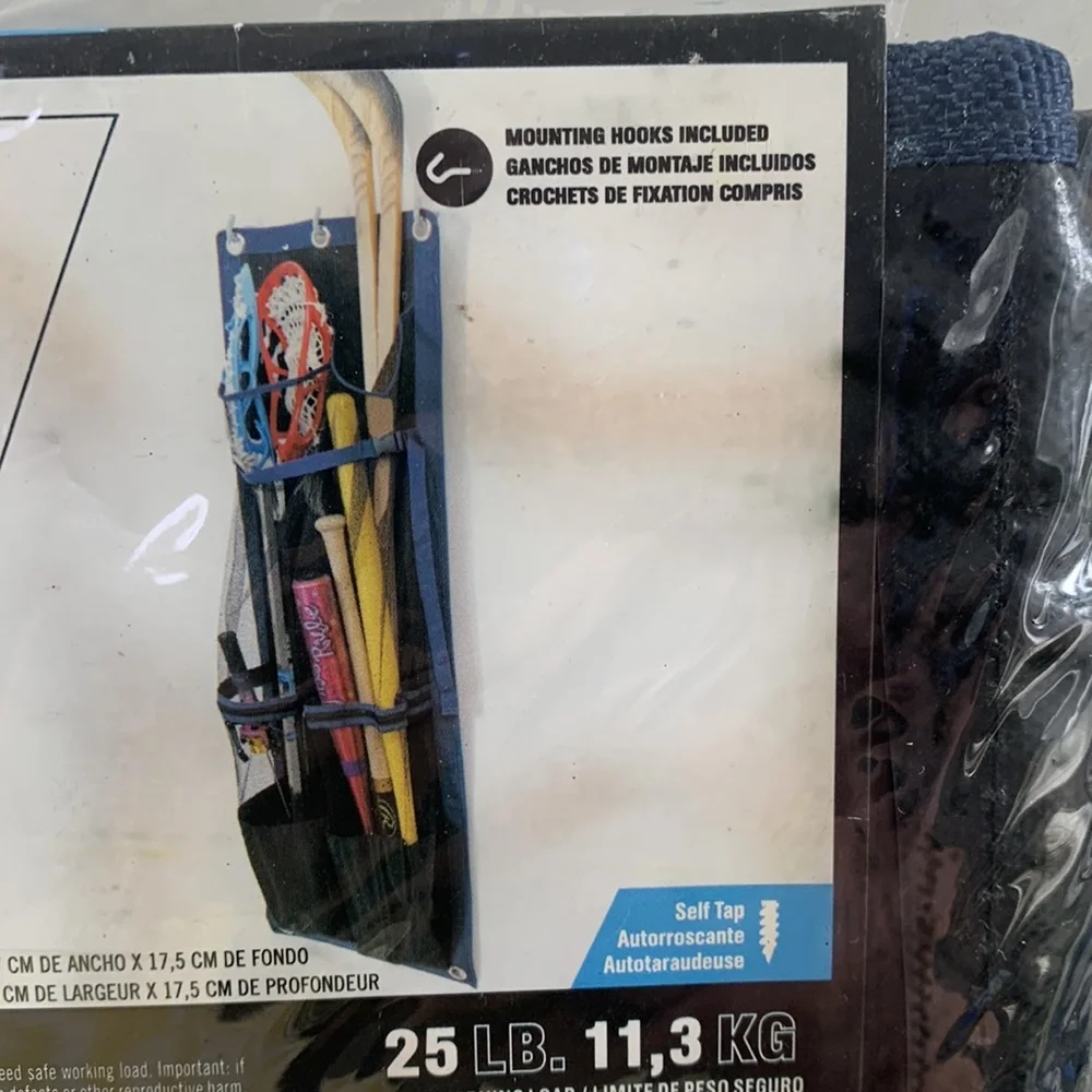 Crawford Vertical Storage Organizer Blue Black Heavy Duty 48